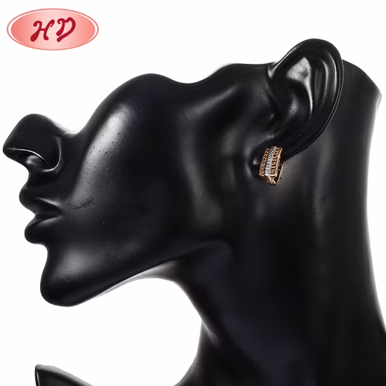 Модные ювелирные изделия, серьги-гвоздики Huggie из 18-каратного позолоченного серебряного сплава с цирконами и кристаллами для женщин